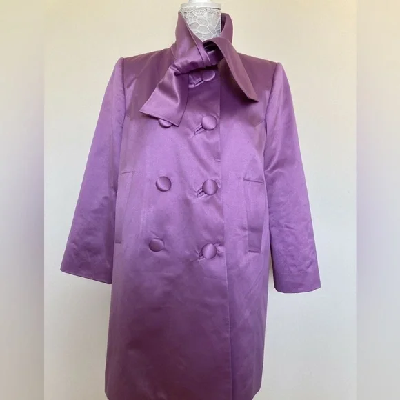 BCBGMaxAzria Vintage Satin Coat Size XXS - Picture 1 of 7